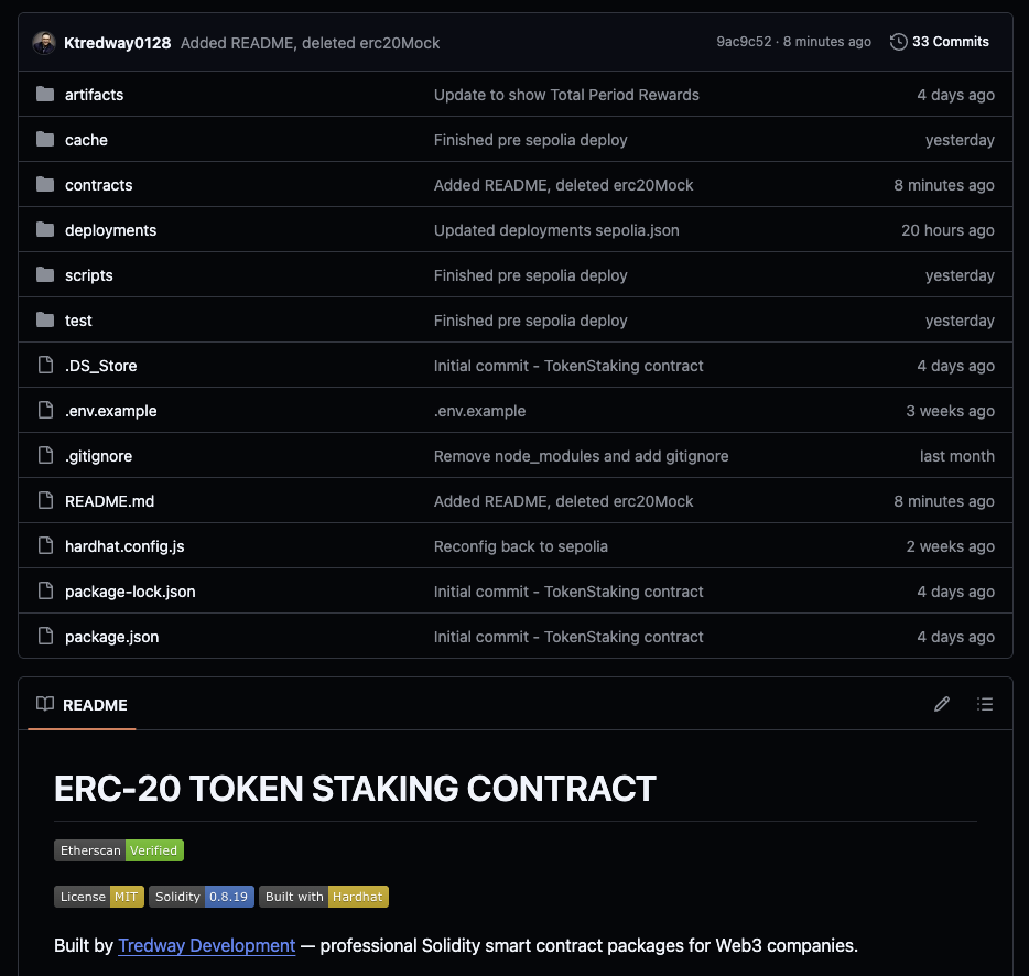 ERC-20 Token Staking